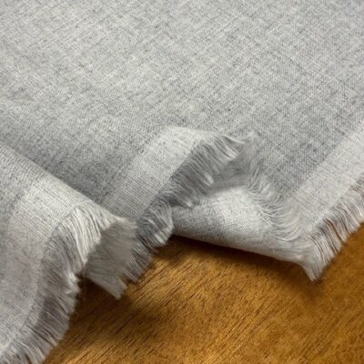 Fife silver brushed cotton melange