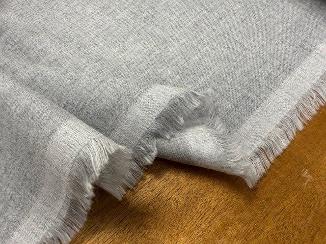 Fife silver brushed cotton melange