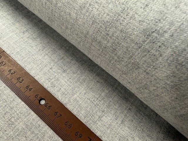 Fife silver brushed cotton melange