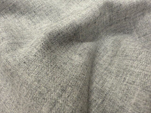 Fife silver brushed cotton melange