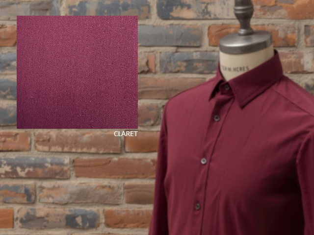 Nelson plain claret cotton poplin