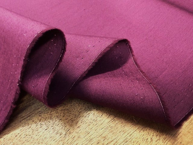 Nelson plain claret cotton poplin