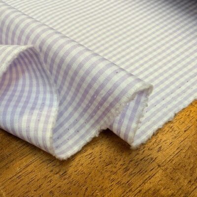 King HE Lilac Checked Fabric