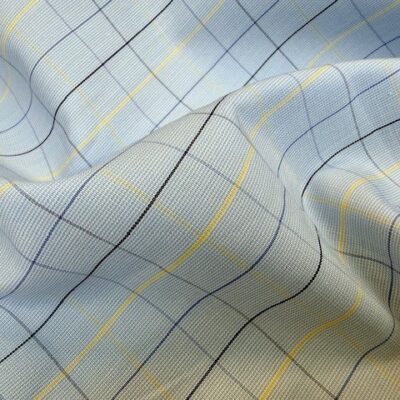 Regent 28 yellow checked fabric