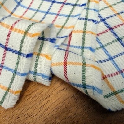 Fife 04 Red checked fabric