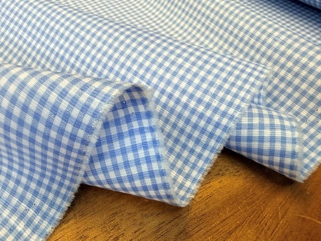 Aruba 18 Sky Cotton & Linen check