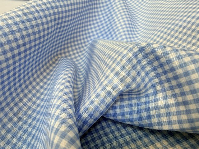 Aruba 18 Sky Cotton & Linen check