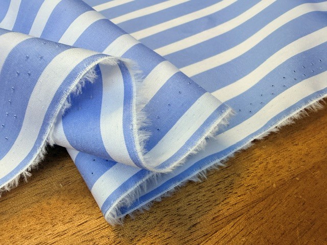 King OP Blue Striped Fabric