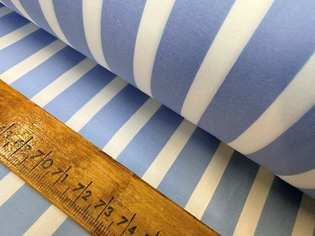 King OP Blue Striped Fabric