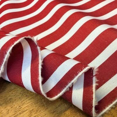King OP Wine Striped Fabric