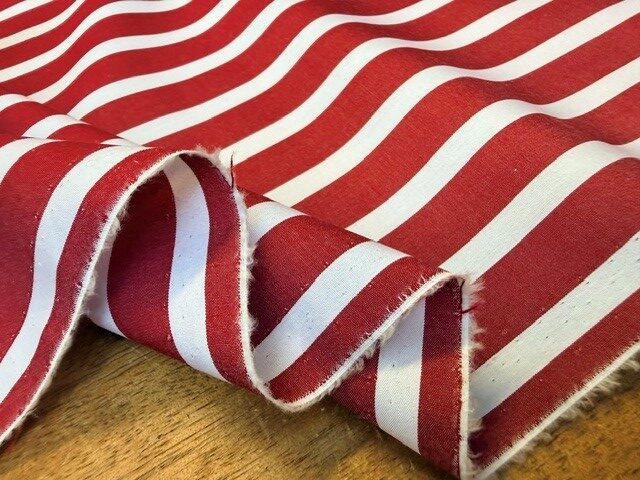 King OP Wine Striped Fabric