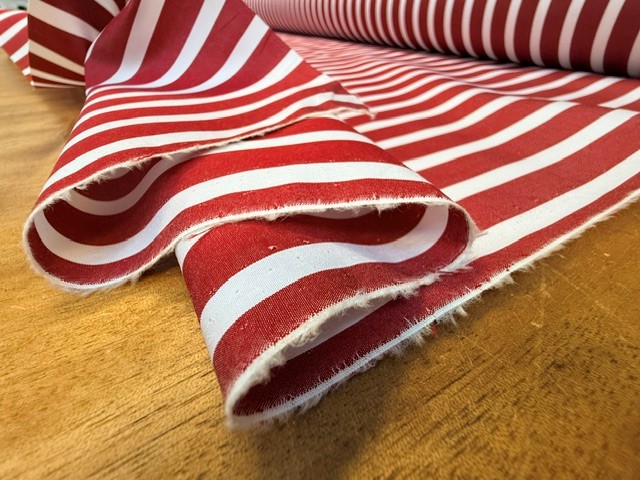 King OP Wine Striped Fabric
