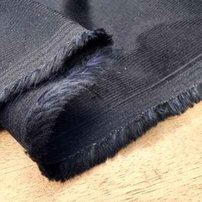 Haworth black babycord fabric